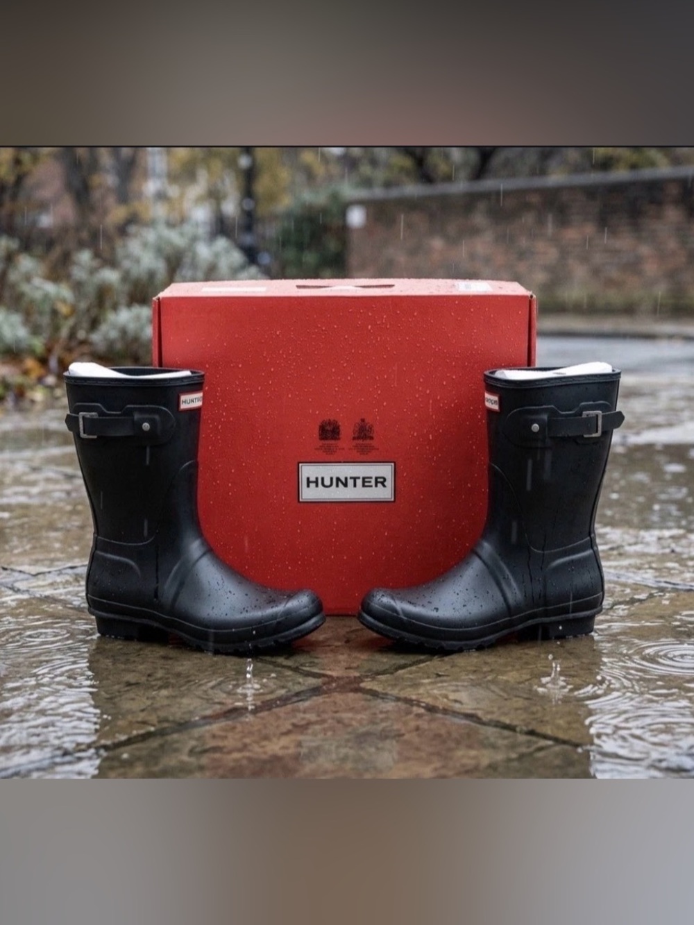 Hunter Women’s 10 Black Short Waterproof Rain Boots NIB
